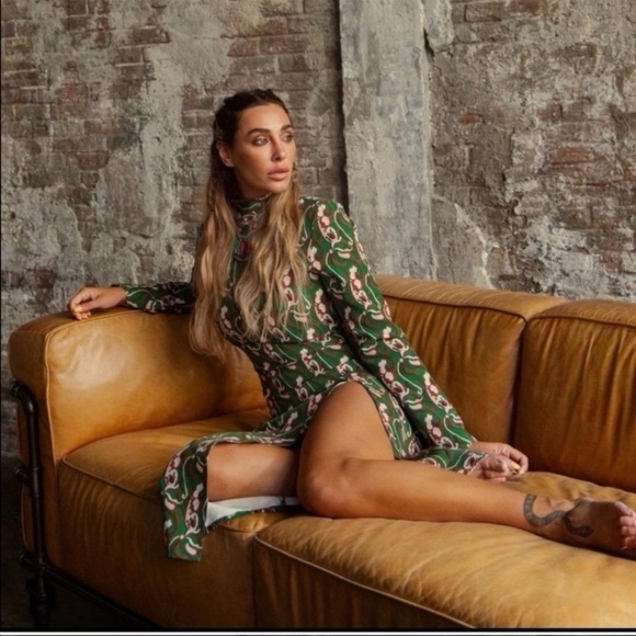 NWT ZARA Blogger’s Favorite High Neck Maxi Dress Size XS - Picture 1 of 13